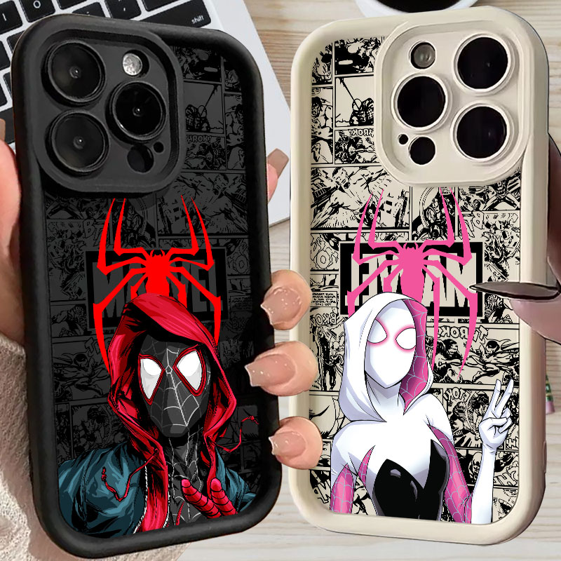 Apple Iphone 15 - Coque Spiderman Miles Morales Gwen Marvel