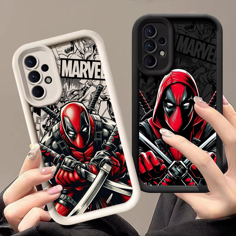 Samsung Galaxy A55 - Coque en silicone souple Deadpool Marvel