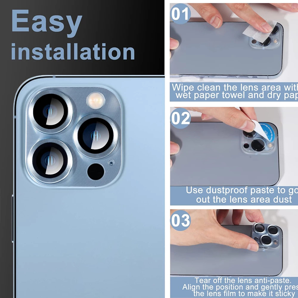 Lot de 5 protections d'objecti - Tempered Glass Screen 9H avis et prix